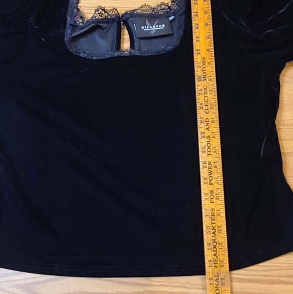 Killstar Dottie Dottie Velvet Top with Lace Trim - Picture 13 of 16